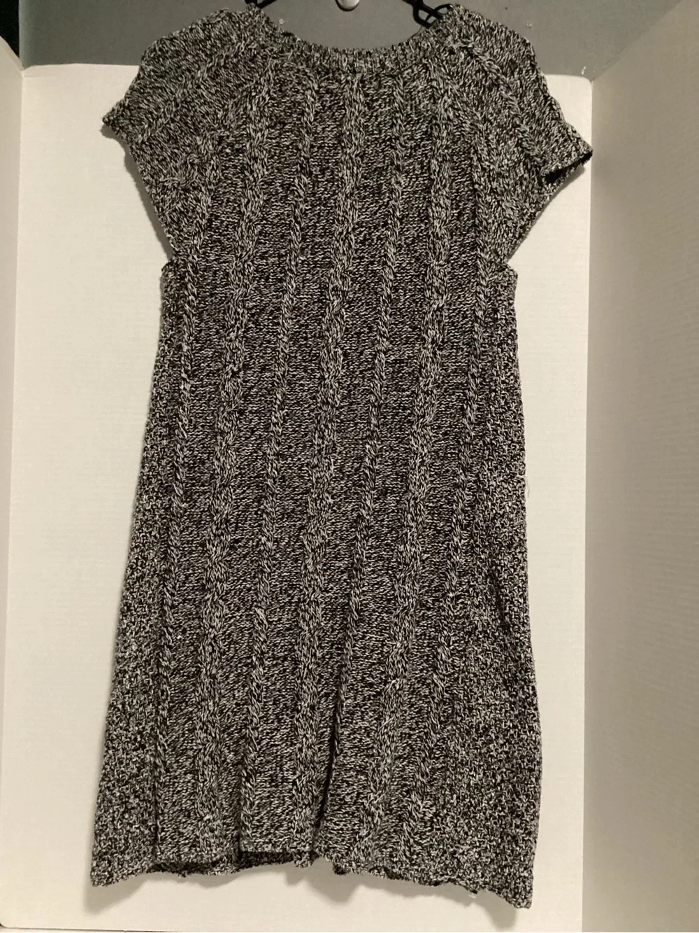 Style & Co. Black and White Marled Chunky Knit Style Sweater Dress. Y2K size XL - Picture 3 of 5